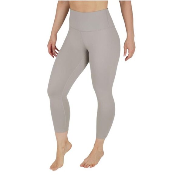 90 Degree By Reflex Stone Gray High Waisted Capri Yoga Pants SIZE-LARGE - Picture 3 of 6